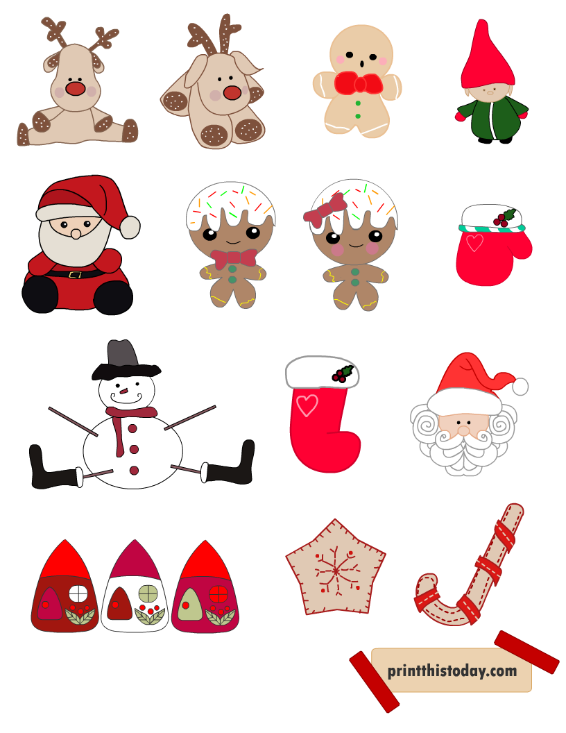 100 Free Printable Christmas Stickers (Cute + Vintage)